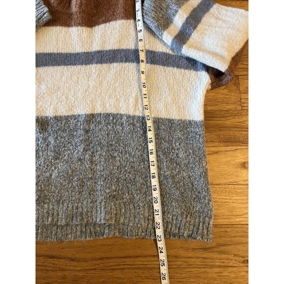 Newbury Kustom Women's Size Small Striped Cozy Knit Long Sleeve Pullover Sweater - Picture 4 of 7